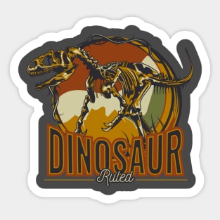 Dinosaur Ruled: Unleashing Ancient Majesty Sticker